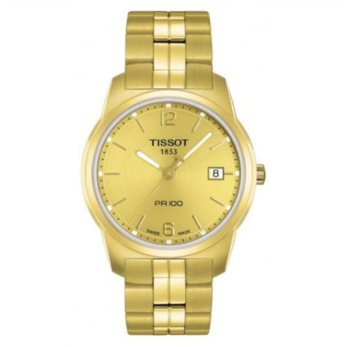 Tissot PR 100 Quartz 38 Yellow Gold PVD / Champagne / Bracelet